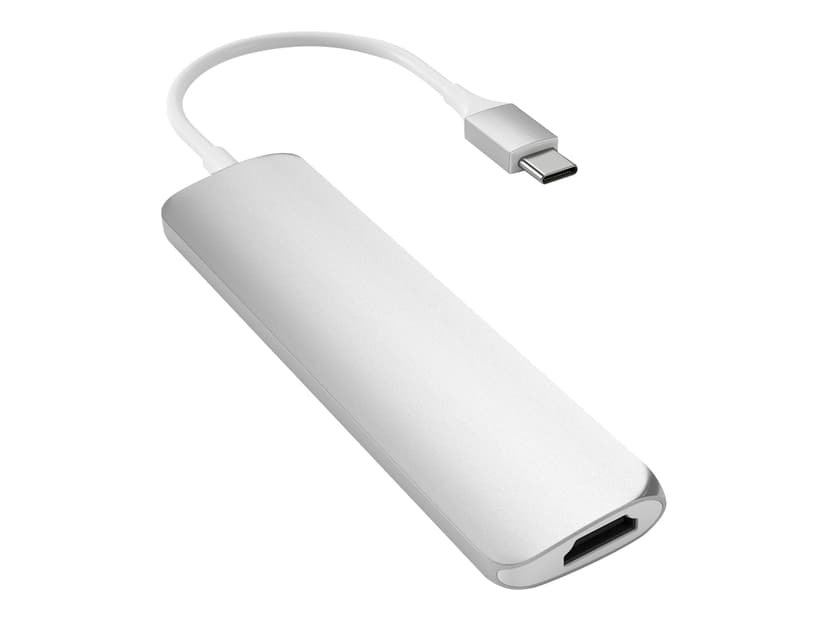 Satechi Slim Aluminum Type-C Multi-Port Adapter V2 USB 3.2 Gen 1 (3.1 Gen 1) Type-C