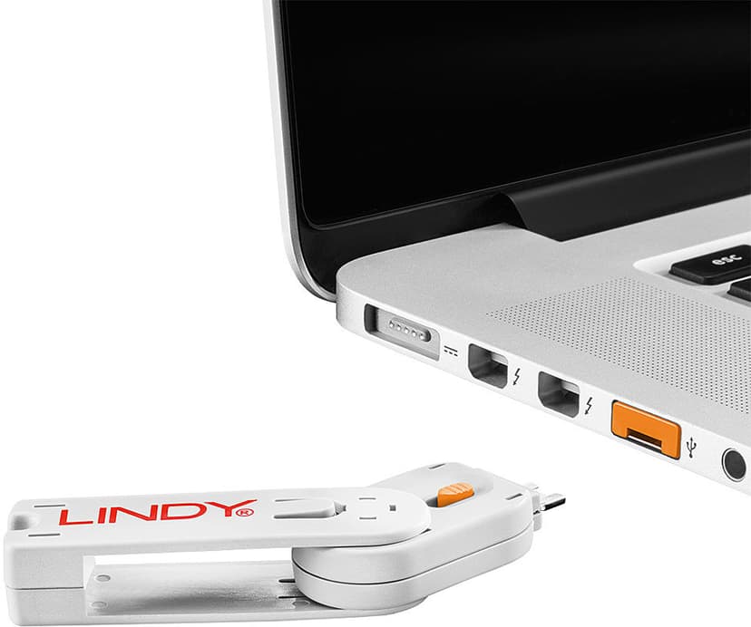 Lindy Port Blocker USB Orange 4-pack
