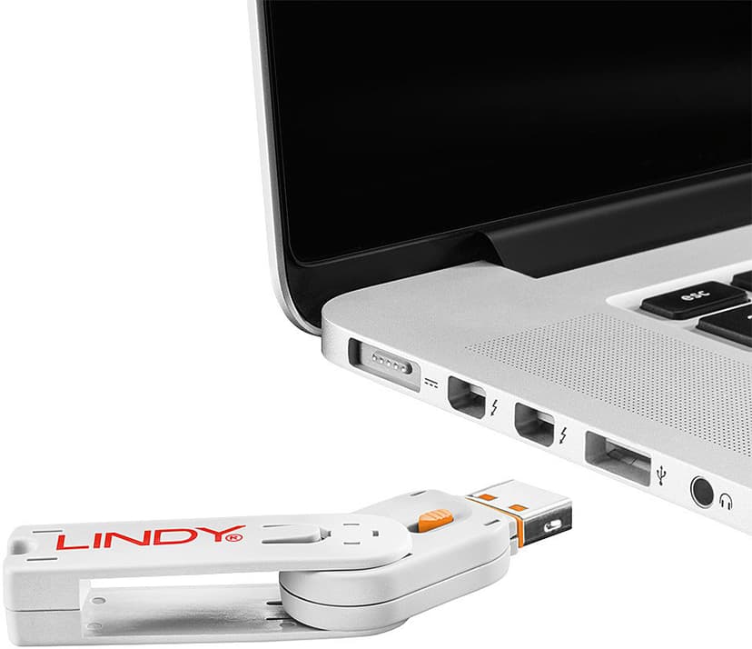 Lindy Port Blocker USB Orange 4-pack