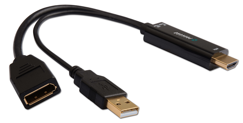 Prokord HDMI - DISPLAYPORT ADAPTER 4K HDMI-tyyppi A (vakio) DisplayPort Musta