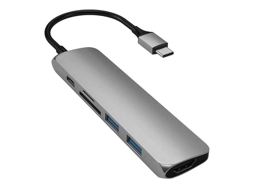 Satechi Slim Type-C Multi-Port Adapter V2 USB 3.2 Gen 1 (3.1 Gen 1) Type-C