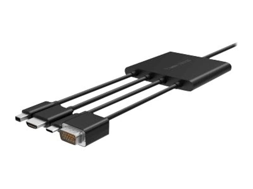 Belkin Multiport to HDMI Digital AV Adapter 2.4m 15 pin HD D-Sub (HD-15), 19 nastan HDMI Tyyppi A, 24 pin USB-C, Mini DisplayPort Uros 4 nastan USB- A, HDMI Tyyppi A Uros