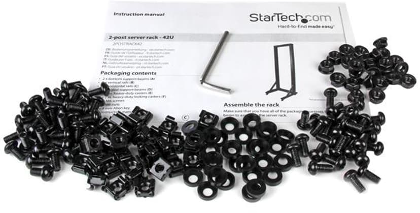 Startech 2-Post Rack for Server Equipment with Casters