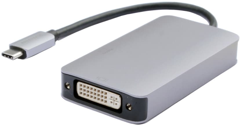 Prokord Travel Port Video USB-C Hane DVI-D, HDMI, VGA Hona Silver