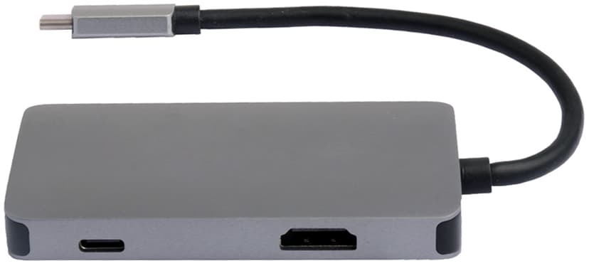 Prokord Travleport USB-C To 3XUSB+HDMI USB-C Hann HDMI, USB, USB-C Hunn Sølv