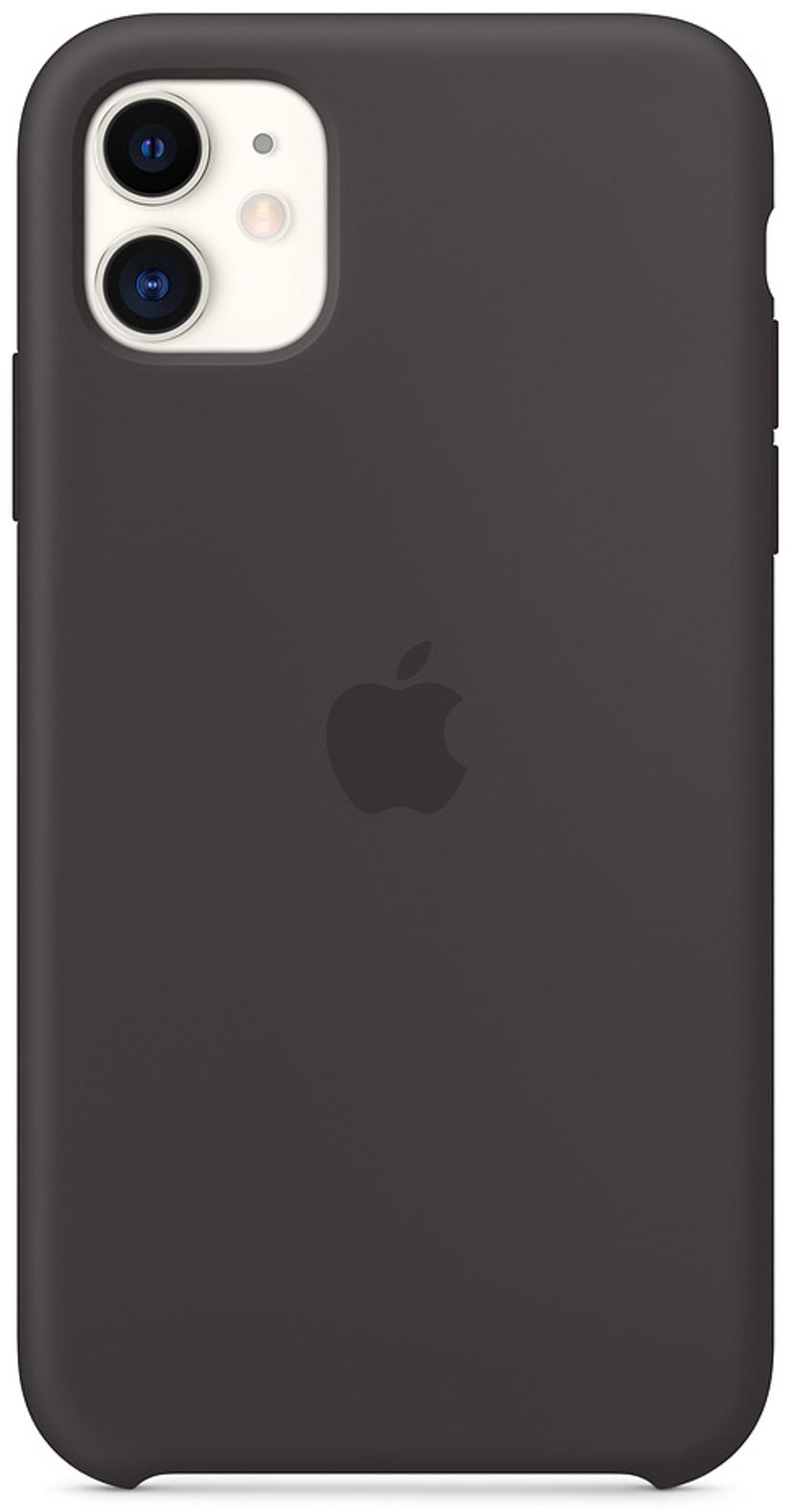 Apple Silicone Case iPhone 11 Musta