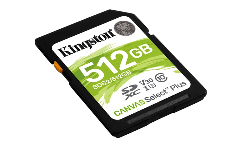 Kingston Canvas Select Plus 512GB SDXC UHS-I -muistikortti