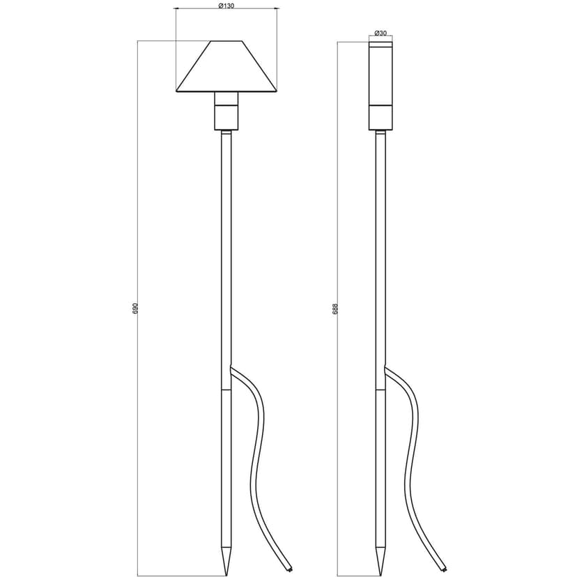 LightsOn Apollo havelampe 45 cm