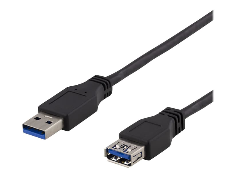 Deltaco USB3-241 1m USB A USB A Musta