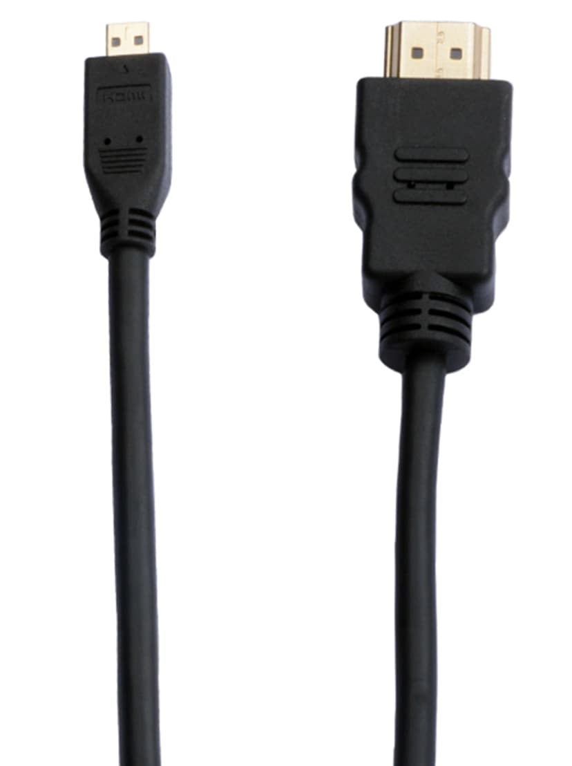 Prokord Cable HDMI - HDMI Micro 1.0m – HDMI 2.0 1m HDMI-tyyppi A (vakio) HDMI-tyyppi D (mikro) Musta