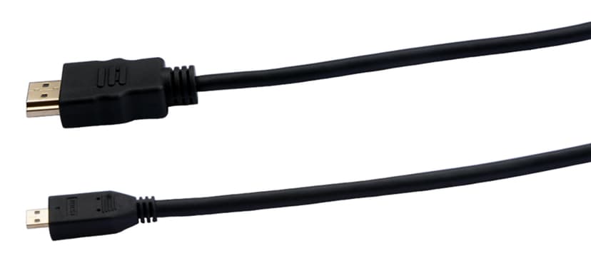 Prokord Cable HDMI - HDMI Micro 2.0m – HDMI 2.0 2m HDMI-tyyppi A (vakio) Musta