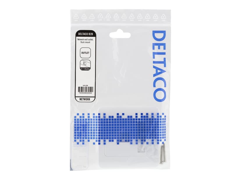 Deltaco VR-226 Keystone Wall Outlet 1-Port White