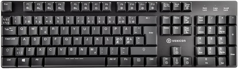Voxicon Gaming Keyboard Gr8-9 Kabelansluten Nordisk Tangentbord
