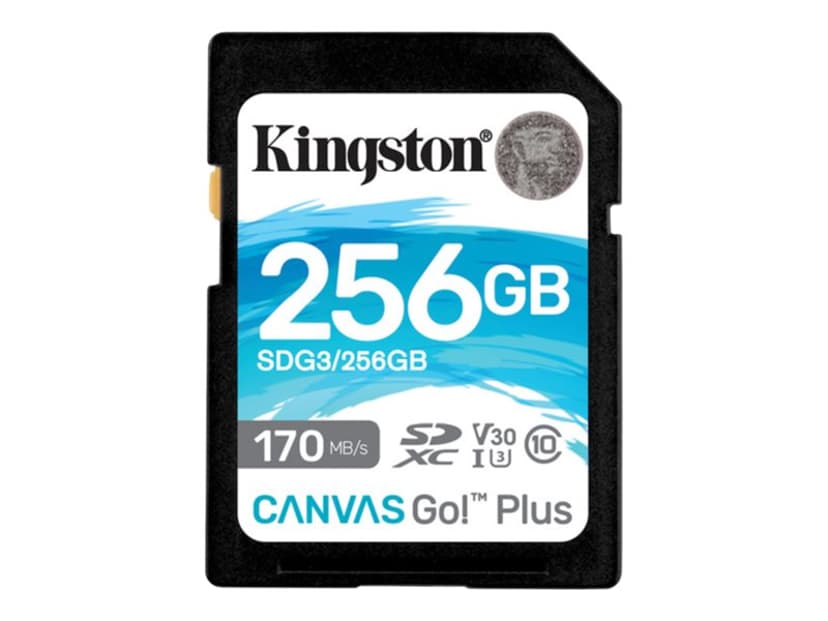 Kingston Canvas Go! Plus 256GB SDXC UHS-I -muistikortti