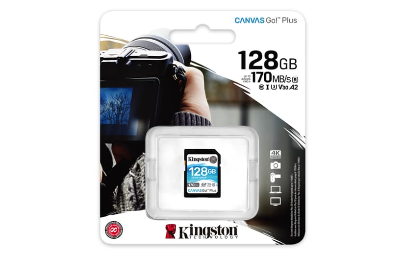 Kingston Canvas Go! Plus 128GB SDXC UHS-I -muistikortti