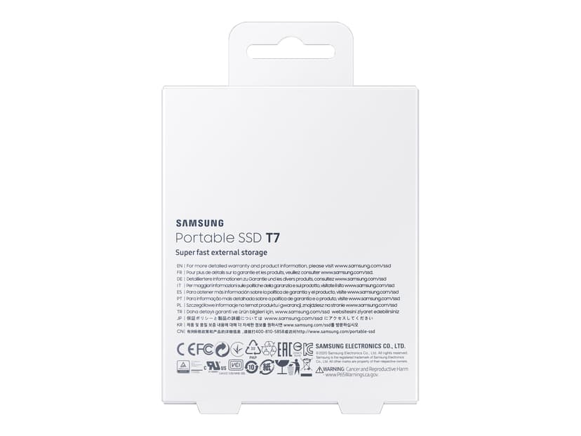 Samsung Portable SSD T7 1TB GEN 2 USB Type-C Sininen