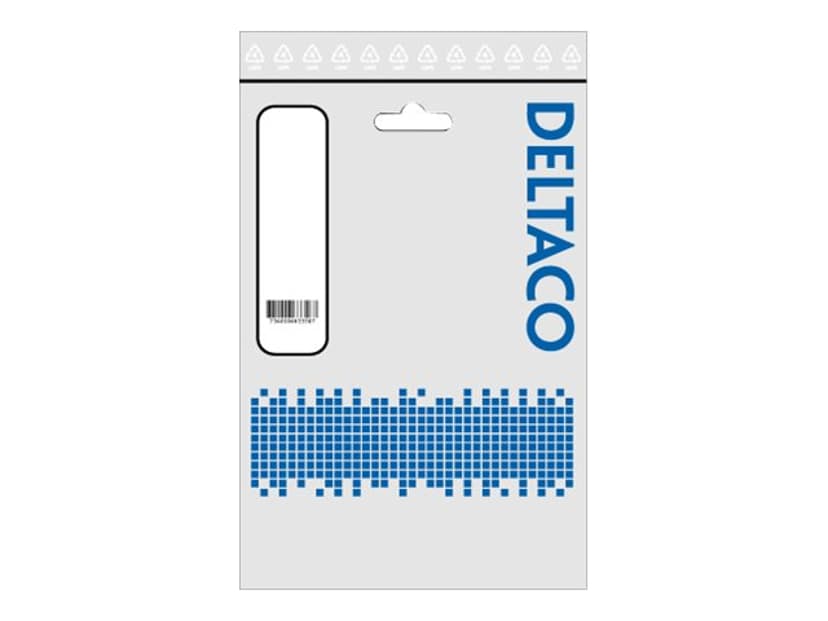 Deltaco USB cable 0.25m USB C USB A Valkoinen