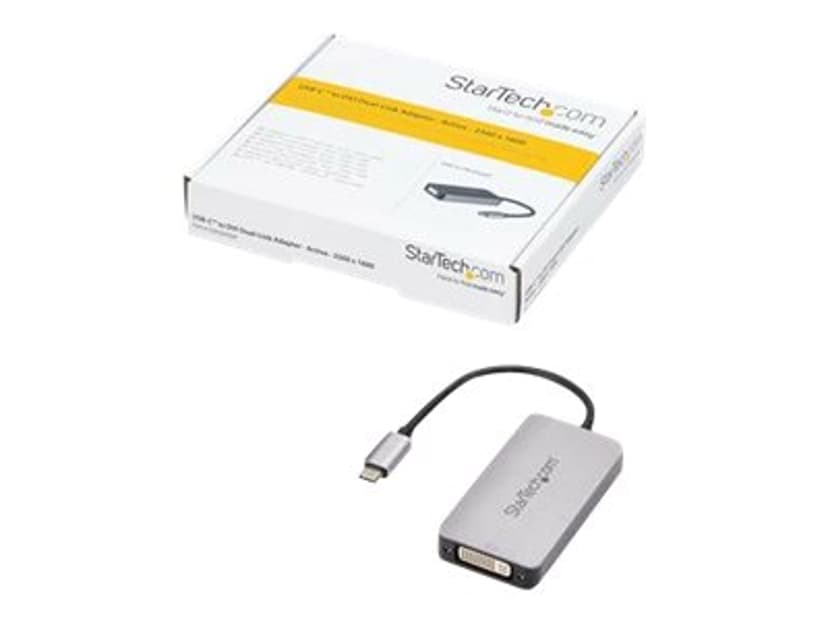 Startech USB 3.1 Type-C to Dual Link DVI-I Adapter USB-C Hann DVI-D 1520m Hunn 24 pin USB-C Hann 24+5 pins kombinert DVI Hunn