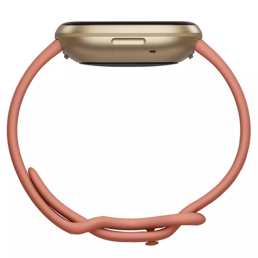 Fitbit Versa 3 Pink Clay/Soft Gold Kondi-armbåndsur, Aktivitetssporer