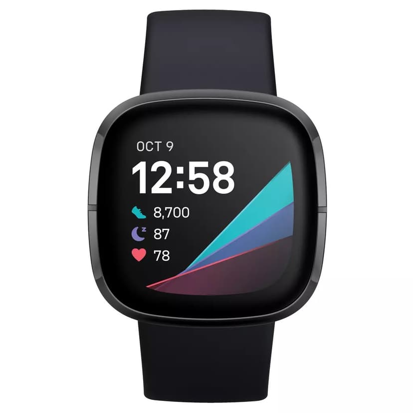 Fitbit Sense Carbon/Graphite Kondi-armbåndsur, Smartklokke