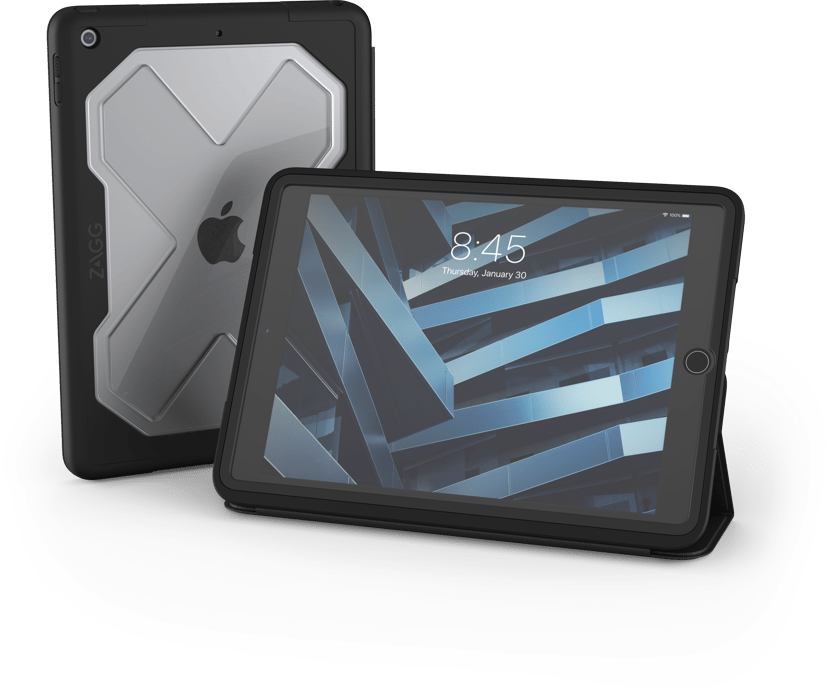 Zagg Rugged Messenger Case iPad Musta