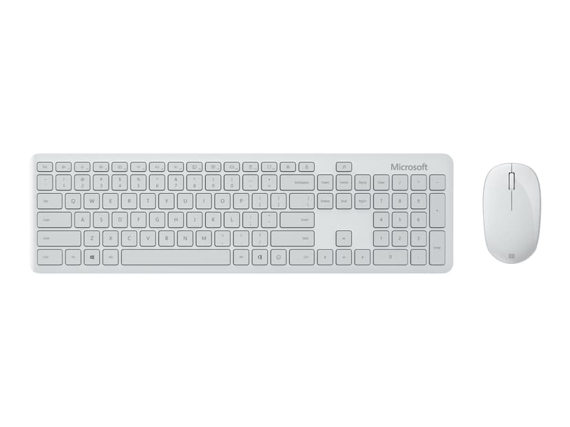 Microsoft Bluetooth Desktop Trådløs Nordisk Tastatur- og mussett Hvit Tastatur- og mussett