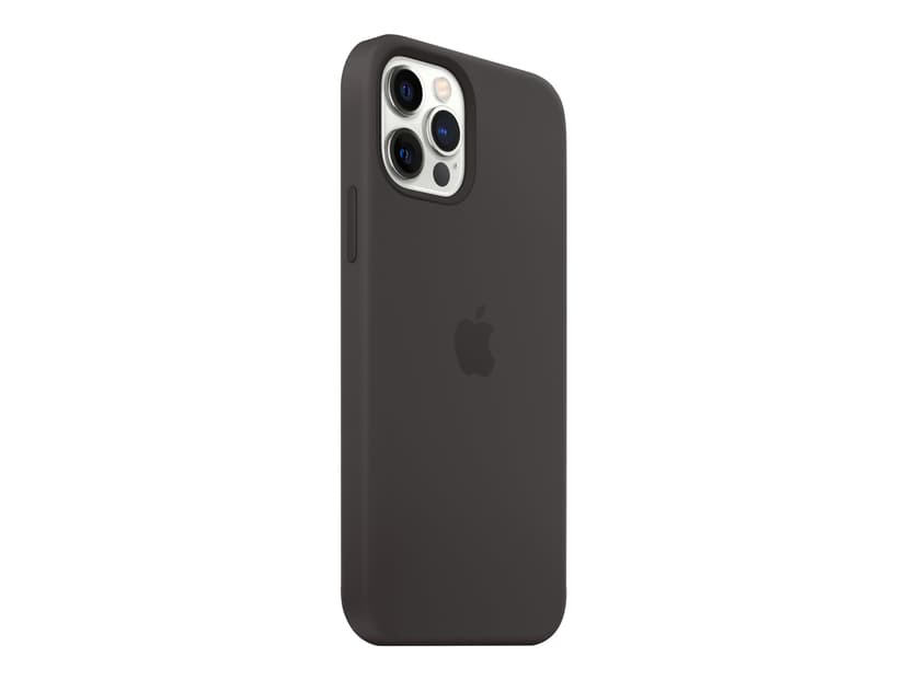 Apple Silicon Case with MagSafe iPhone 12, iPhone 12 Pro Musta