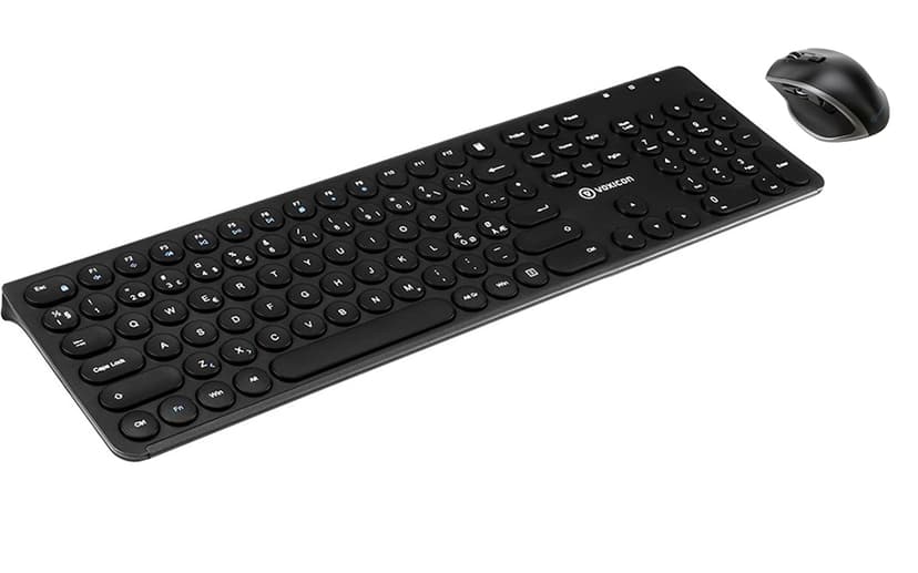 Voxicon Wireless Slim Metal Keyboard 282WL+Dm-P20WL Näppäimistö- ja hiiri -pakkaus