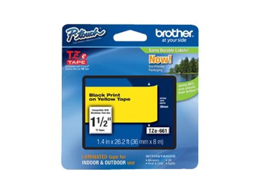 Brother Tape TZE-661 36mm Svart/Gul