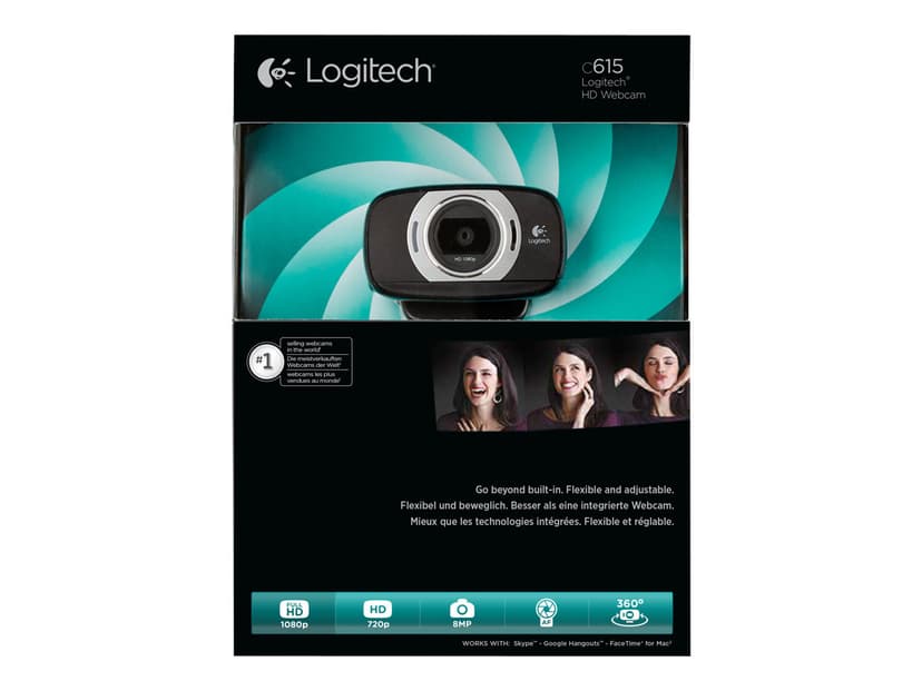 Logitech HD Webcam C615 USB 2.0 Verkkokamera Musta