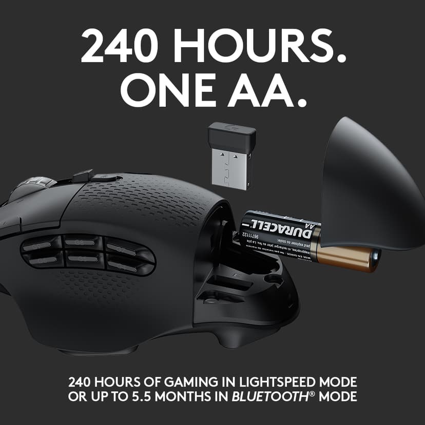 Logitech Gaming Mouse G604 Trådlös 16,000dpi Mus Svart