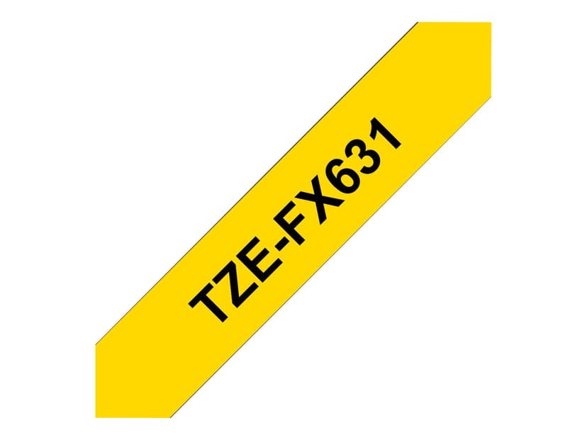 Brother Tape 12mm TZe-FX631 Musta/Keltainen Joustava