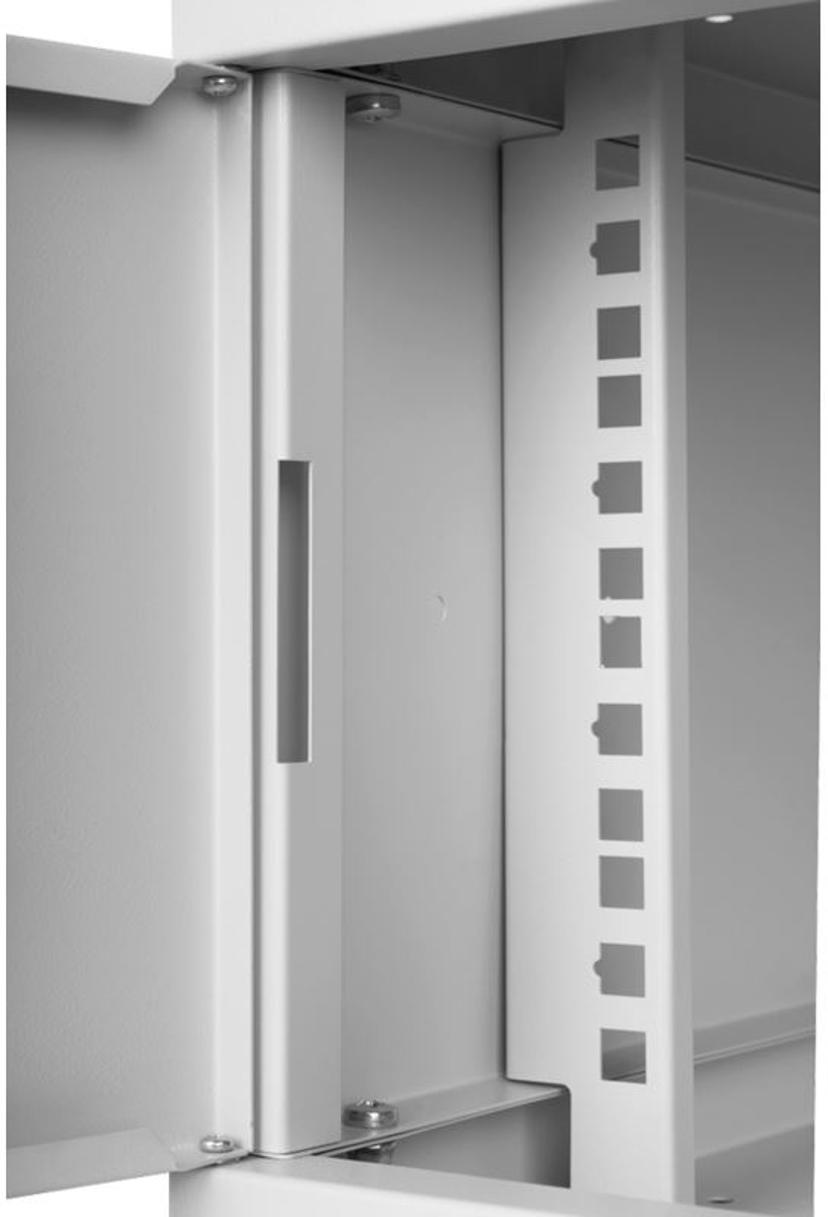 Direktronik Wall Rack 19" 4U 45cm Glass Door Grey