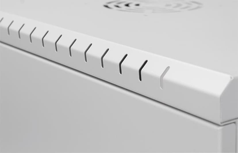 Direktronik Väggrack 19" 6U 35CM Metalldörr