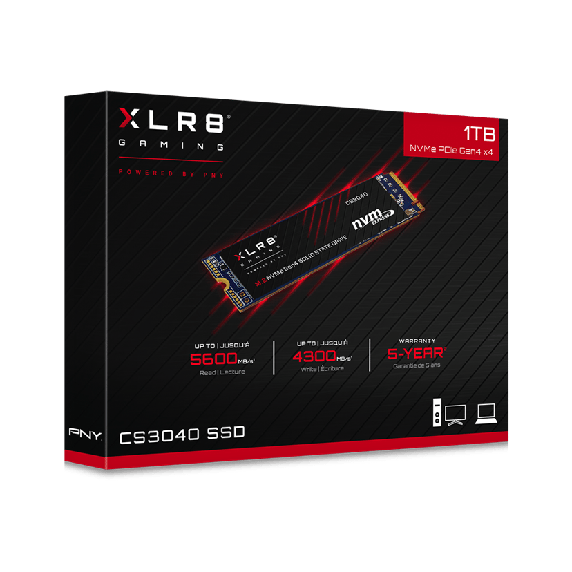 PNY XLR8 CS3040 1TB SSD M.2 PCIe 4.0