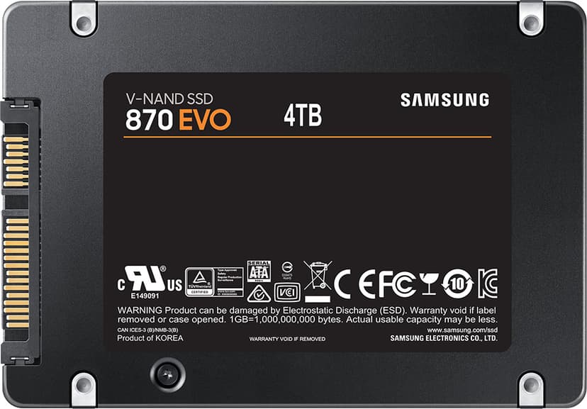 Samsung 870 EVO SSD-levy 4000GB 2.5" Serial ATA-600
