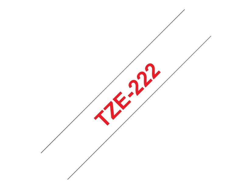 Brother Tape 9mm TZe-222 Punainen/Valkoinen