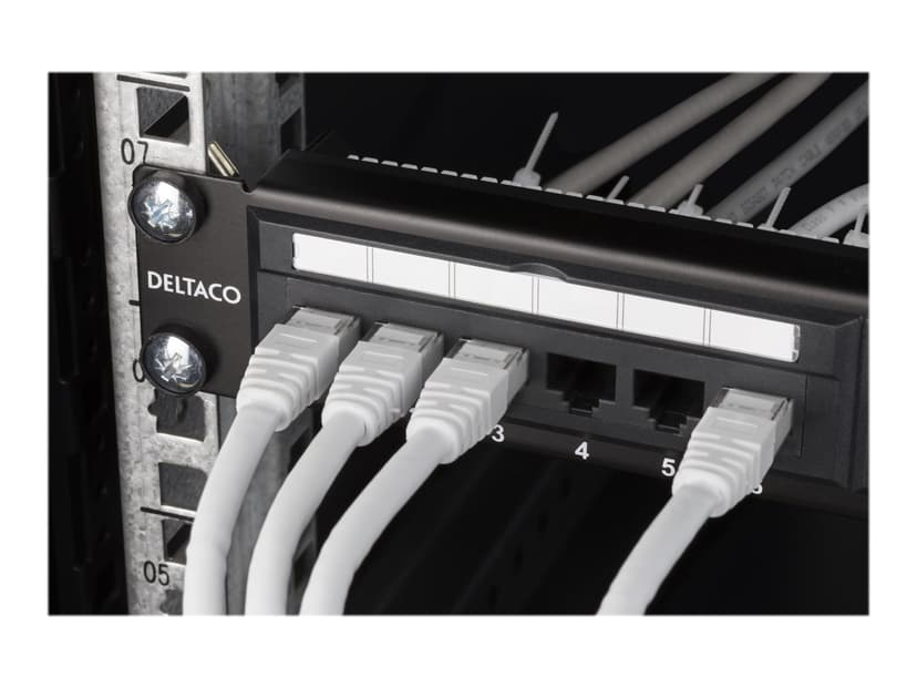 Deltaco Patchpanel 24 portar Oskärmad (UTP) CAT 6