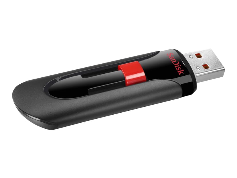SanDisk Cruzer Glide 128GB USB A-tyyppi Musta, Punainen