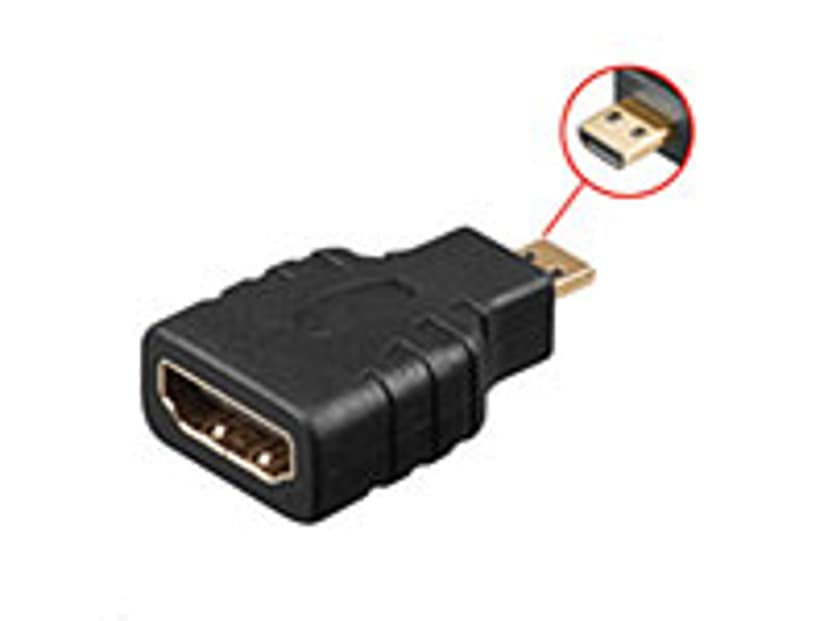 Microconnect Video / audio adapteri 19 nastan HDMI Tyyppi A Naaras 19 pin micro HDMI Type D Uros
