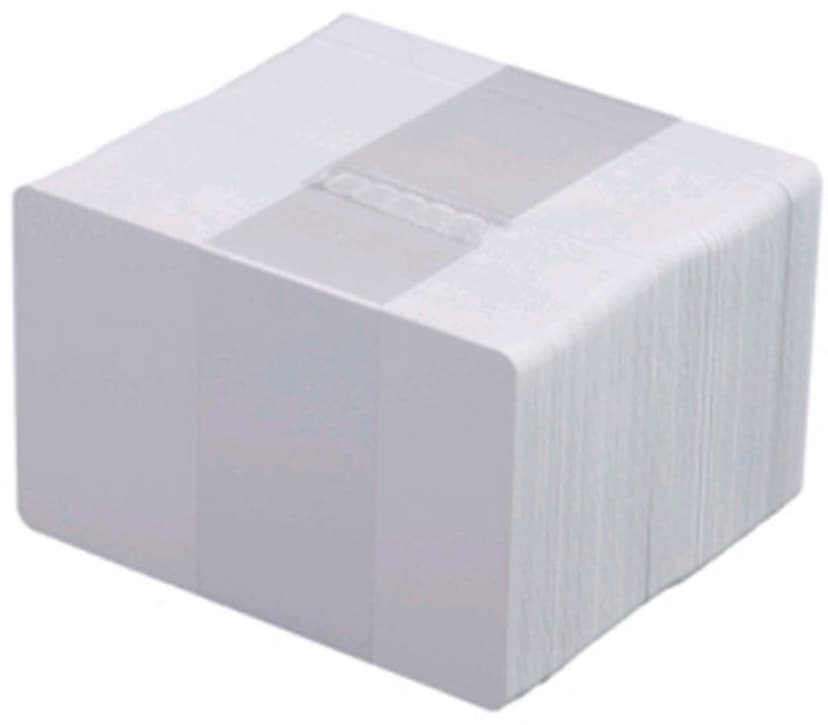 C4001 EVOLIS, PVC BLANK WHITE CARDS, 30 MIL, 5 PACKS OF 100 CARDS