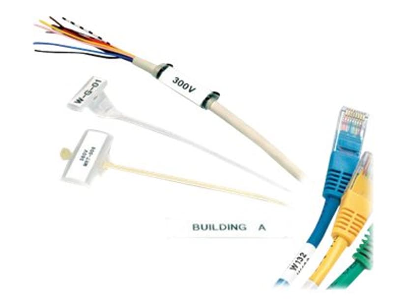 Dymo Tape RhinoPRO Vinyl 12mm Sort/Hvid