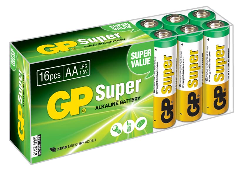 GP Super Alkaline AA/LR6 16pcs