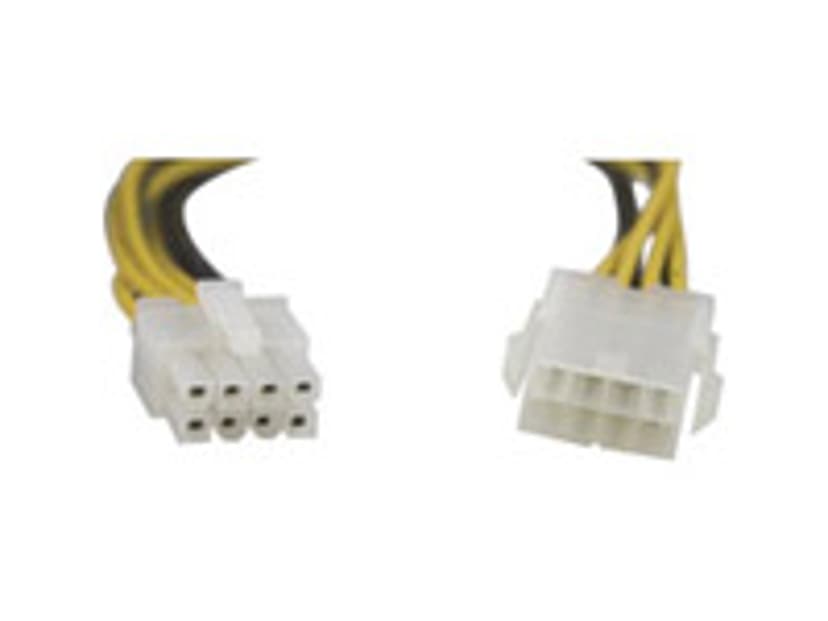Deltaco Strømadapter 0.25m Strøm 8-pins EPS12V Hann Strøm 8-pins EPS12V Hunn