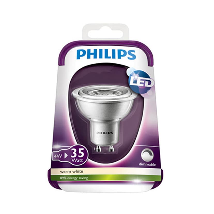 Philips LED Gu10 4W Spot 4-Pack |