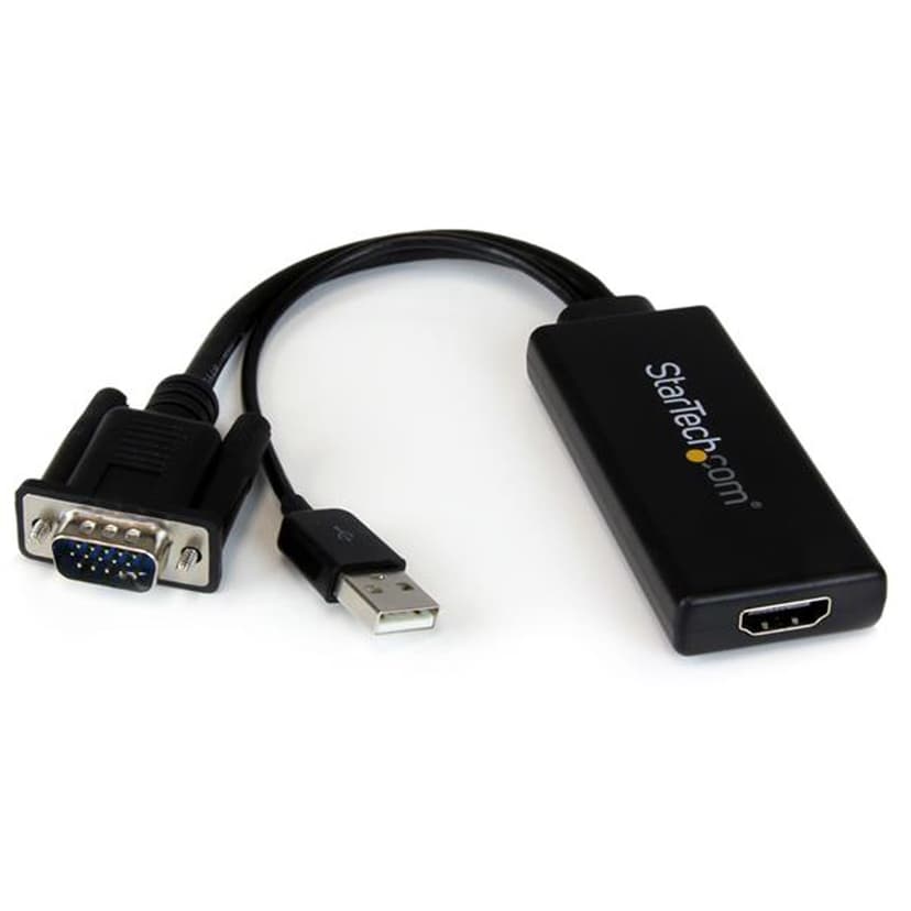 Startech Adapter USB, VGA Hane HDMI 2600m Hona 15 pin HD D-Sub (HD-15), 4-stifts USB typ B Hane HDMI Type A Hona