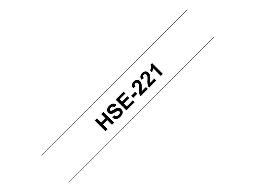 Brother Tape Krympslang 8.8mm HSe-221 Svart/Vit