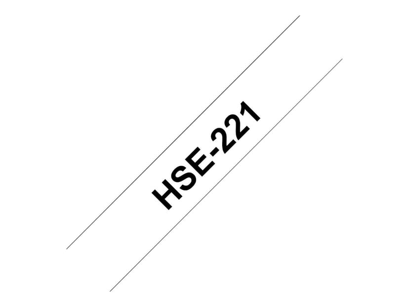 Brother Tape Kutisteputki 8.8mm HSe-221 Musta/Valkoinen
