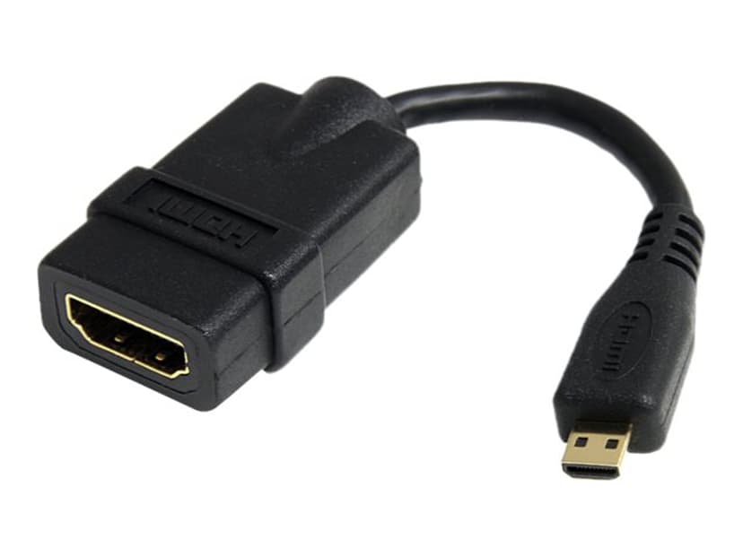 Lenovo StarTech.com HDMI to micro HDMI 5in High Speed Adapter 19 pin micro HDMI Type D Uros HDMI Tyyppi A Naaras