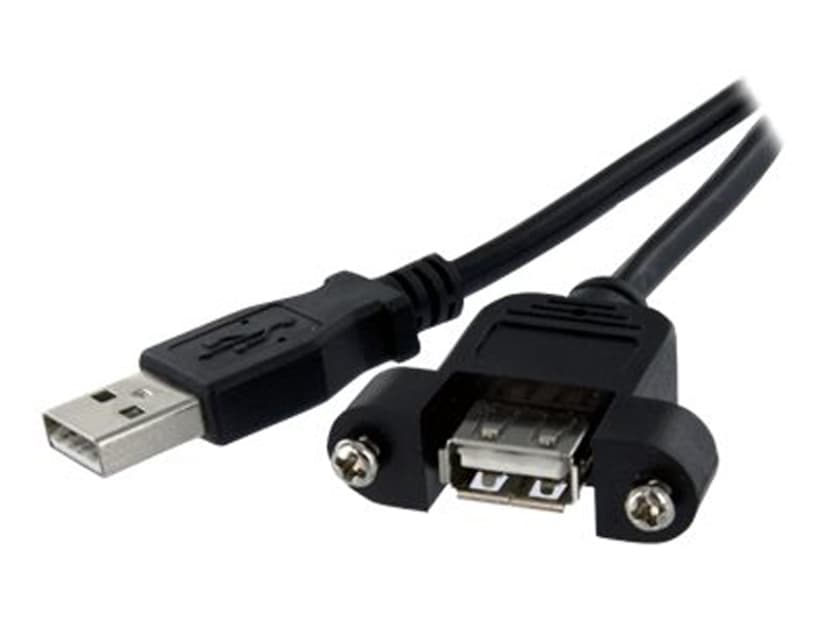 Startech 1 ft Panel Mount USB Cable A to A 0.3m 4 nastan USB- A Uros 4 nastan USB- A Naaras